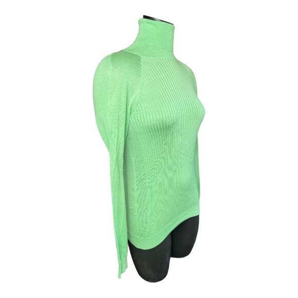 Hermes NWT Silk & Cashmere Women's Turtleneck Sweater Size EU 38 Color Absinthe - Picture 10 of 13